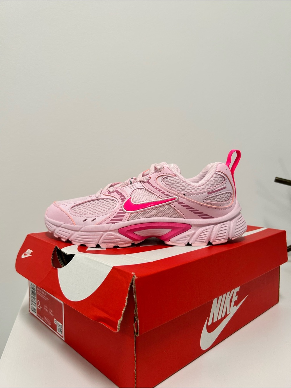 Nike Kids Pink and Hot Pink Running Sneakers